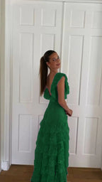 Lilac Lace Long Prom Dress Evening Gown Party Dress