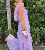 Lilac Lace Prom Dresses Long Prom Dresses 21Th Birthday Outfits