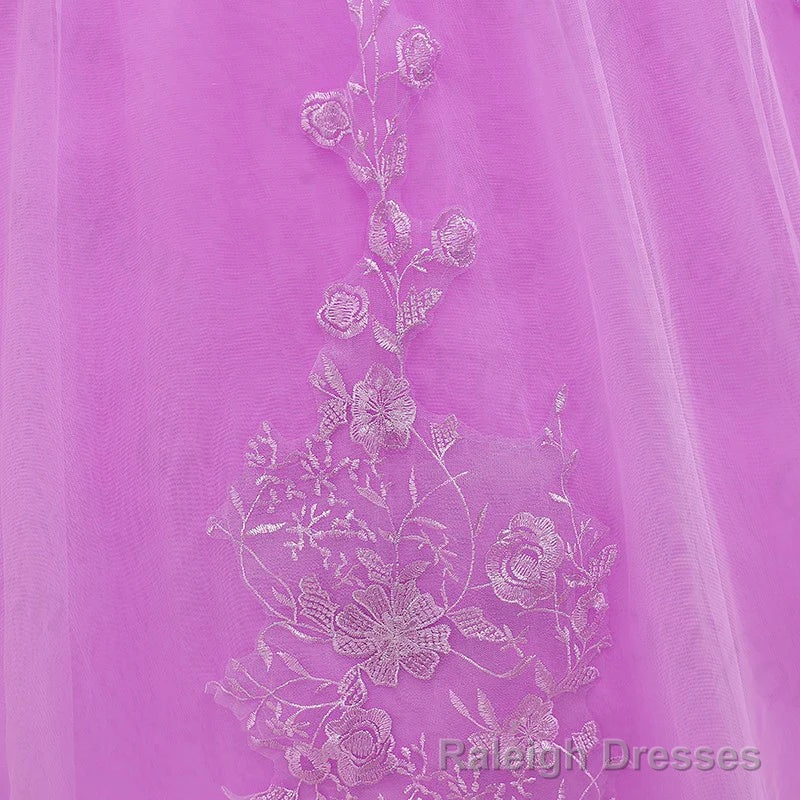 Lilac Off the Shoulder Quinceanera Dress Ball Gowns with Appliqued