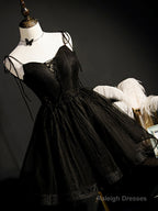 Little Black Hoco Dresses Short Homecoming Dress