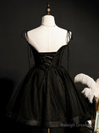 Little Black Hoco Dresses Short Homecoming Dress