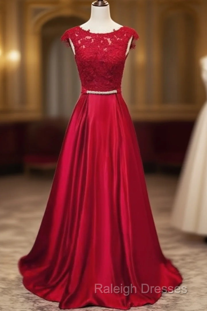 Long Applique Lace Prom Dresses Stain Prom Dresses Main image