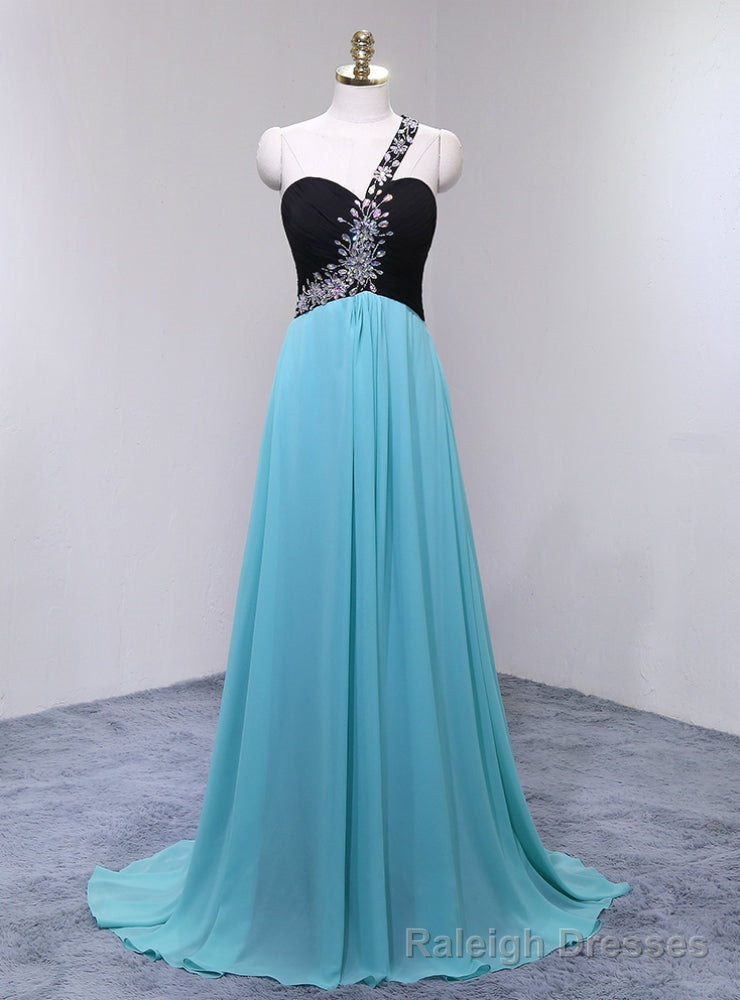 Long Chiffon Featuring Sweetheart Neckline One Shoulder Prom Dress Main image