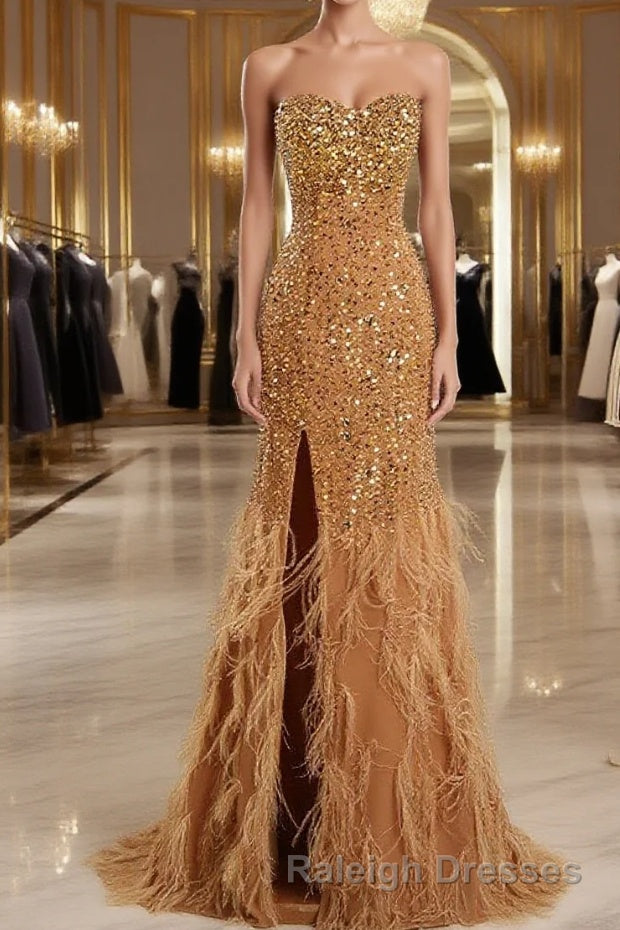 Long Evening Dress with Side Slit - Cocktail Dress Formal Dress Main image