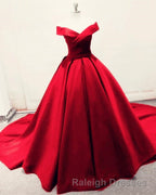 Long Green Satin V Neck Ball Gowns Prom Dress Off The Shoulder