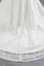 Long Mermaid Lace Off Shoulder Lace-up Wedding Dresses