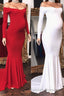 Long Mermaid Off-the-shoulder Pregnant Prom Dresses with Sleeves