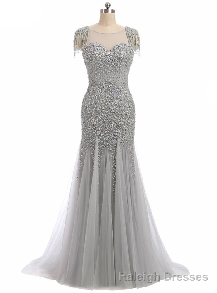 Long Mermaid Prom Dress Sparkly Beading Bodice Formal Main image