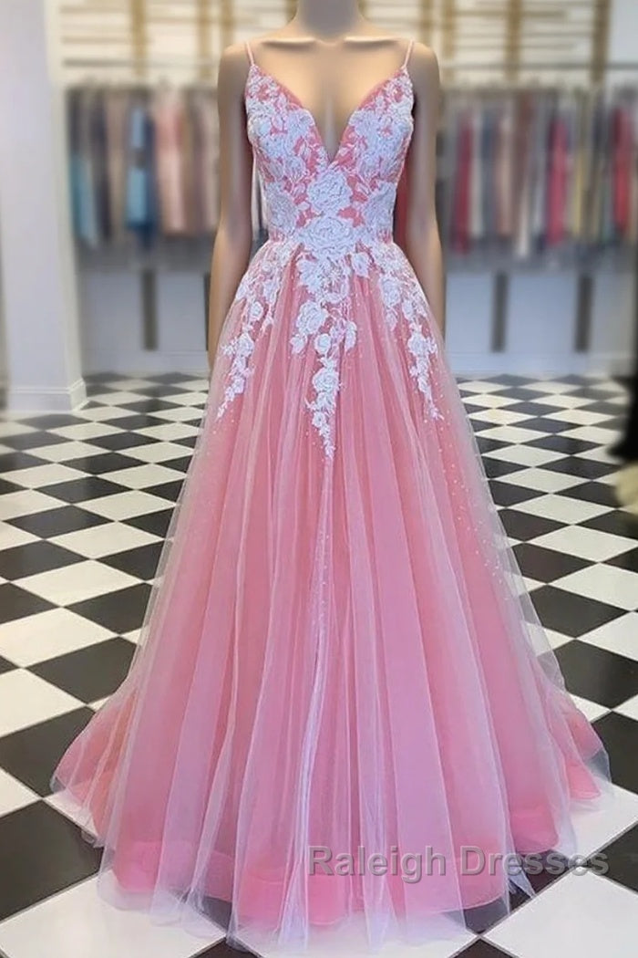 Long Prom Dresses With Appliques And Beading,Evening Dresses,Charming Dance Dress Main image