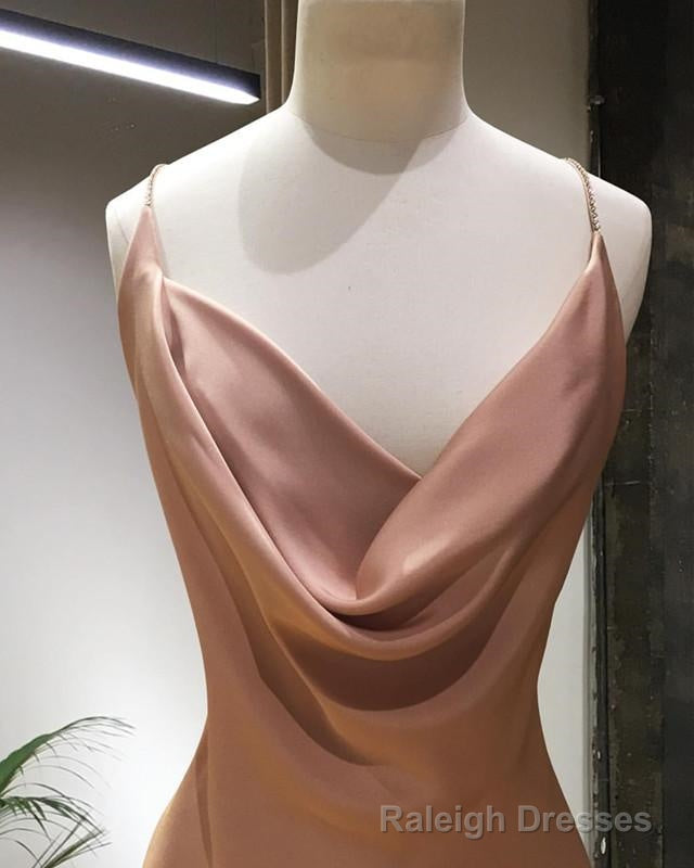 Long Satin Draped Top Sheath Prom Dresses Backless Mermaid Gown Secondary image