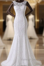 Long Scoop Lace Mermaid Wedding Dress Bridal Dresses