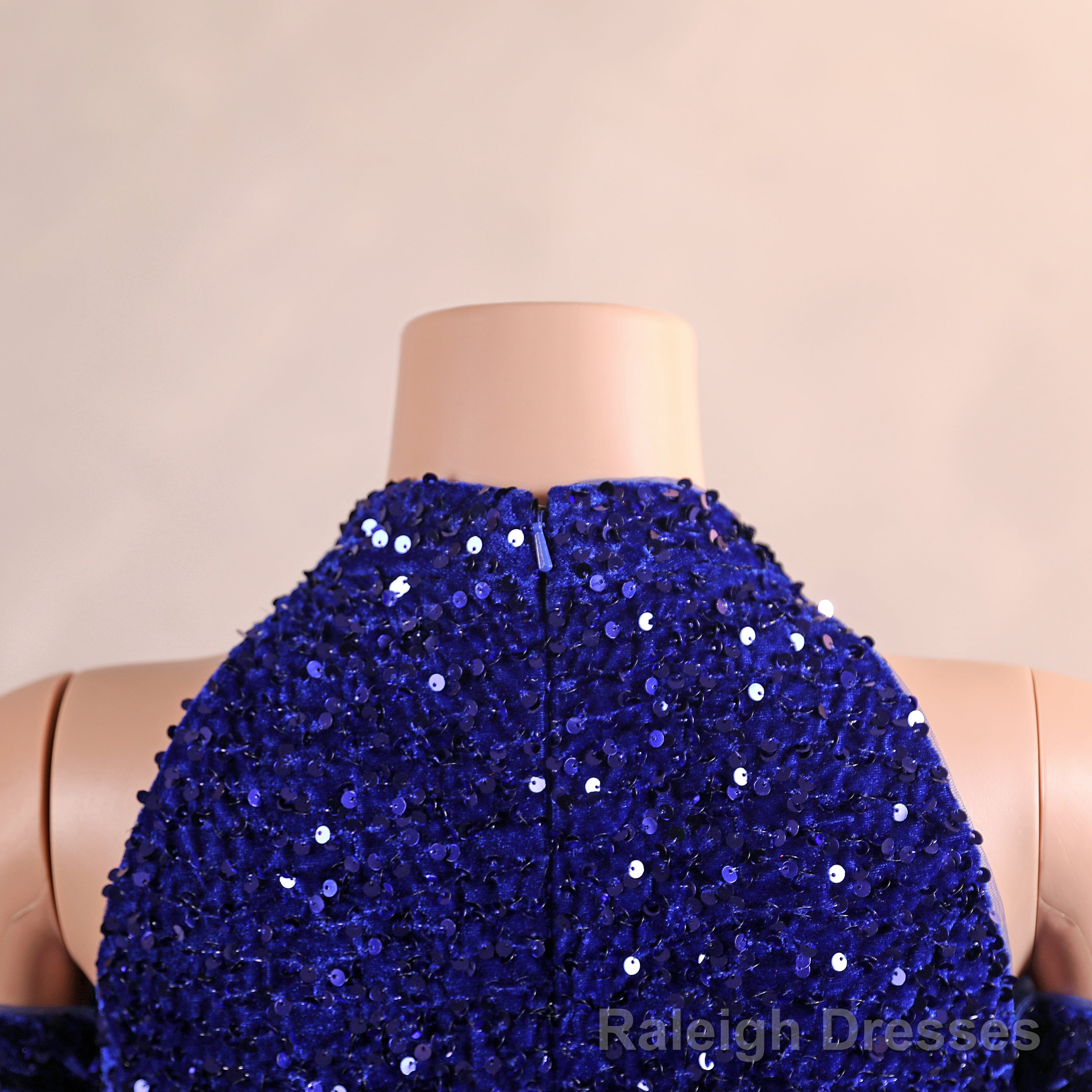 Long Sleeves Royal Blue Prom Dresses Sequin Mermaid Long Dress