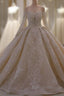 Long Sleevess Ball Gown Off the shoulder Sequins Wedding Dresses