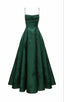 Long Spaghetti Straps A-Line Green Prom Dress Long Prom Dress