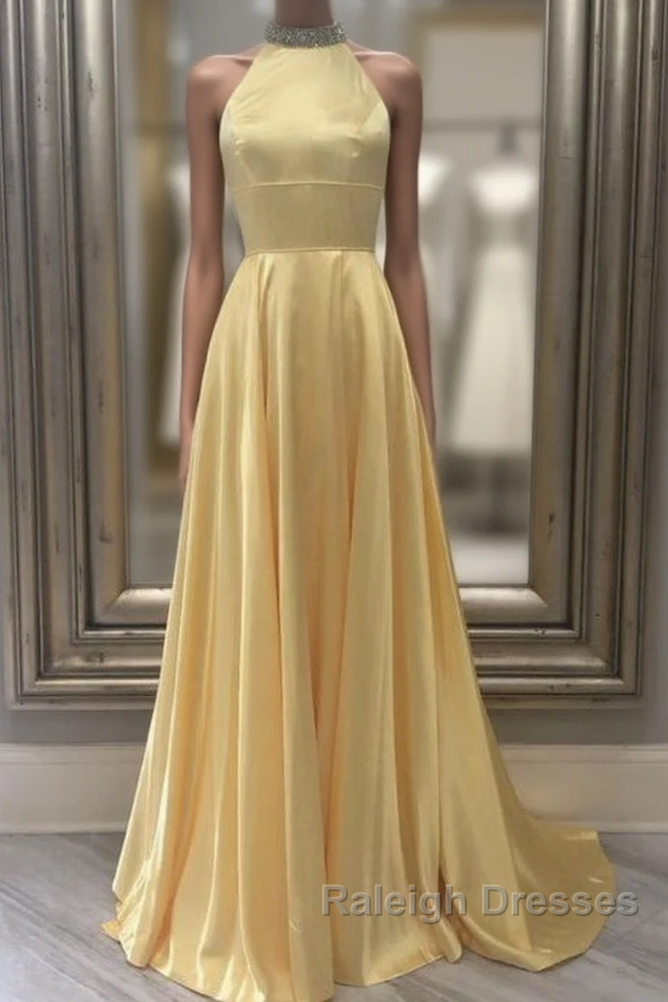 Long Yellow Prom Dresses For Women Formal Dress Evening Gowns