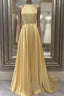 Long Yellow Prom Dresses For Women Formal Dress Evening Gowns
