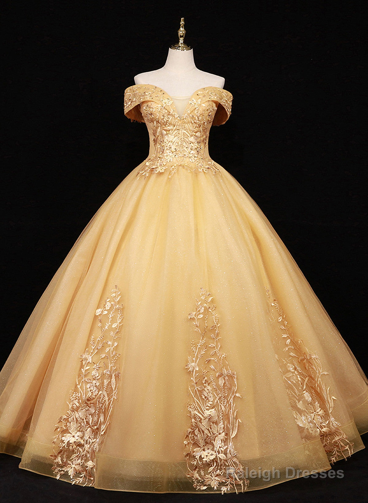 Lovely Ball Gown Off Shoulder Sweetheart Long Formal Dress, Sweet 16 Party Dress Main image