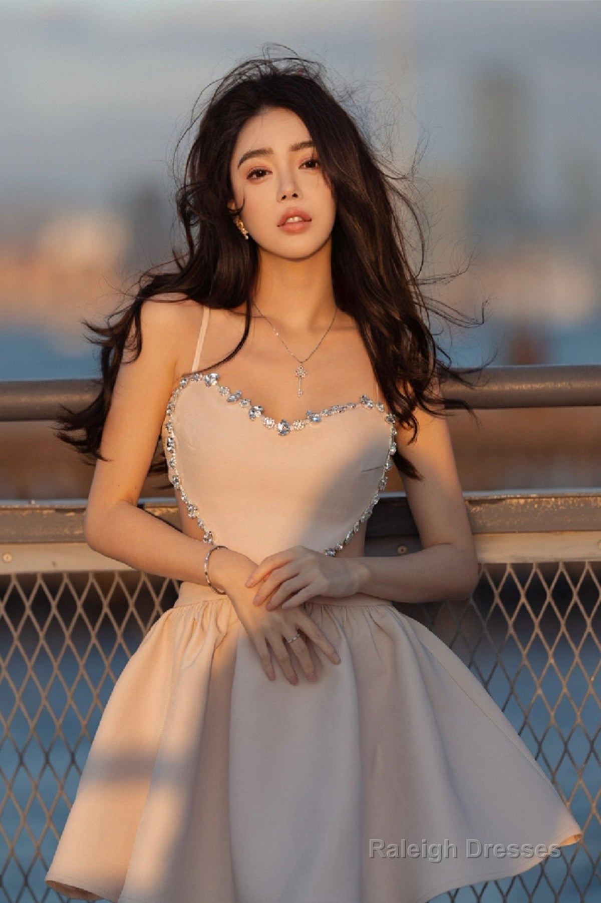 Lovely Heart-Shaped Diamond Backless Prom Dress Prom Dress – Raleigh ...