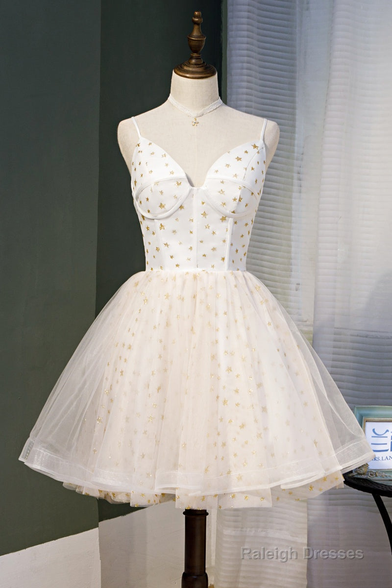 Lovely Ivory Sweetheart Straps Short Homecoming Dress Party Dress, Short Formal Dresses Secondary image