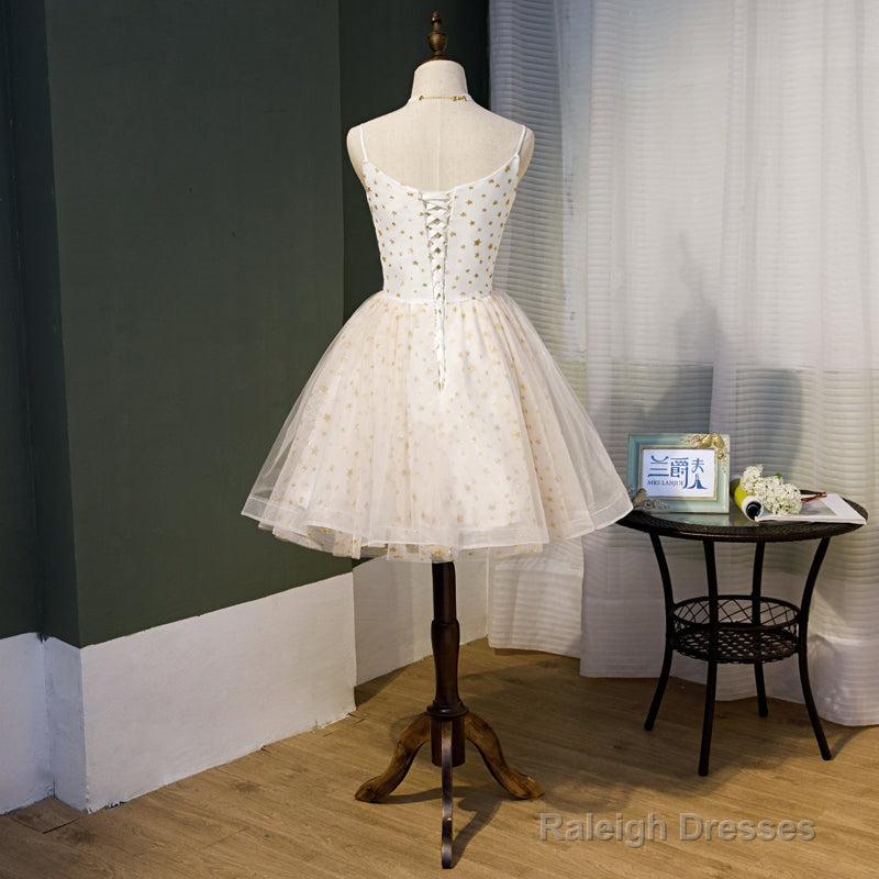 Lovely Ivory Sweetheart Straps Short Homecoming Dresses Prom Dresses Short Prom Dress