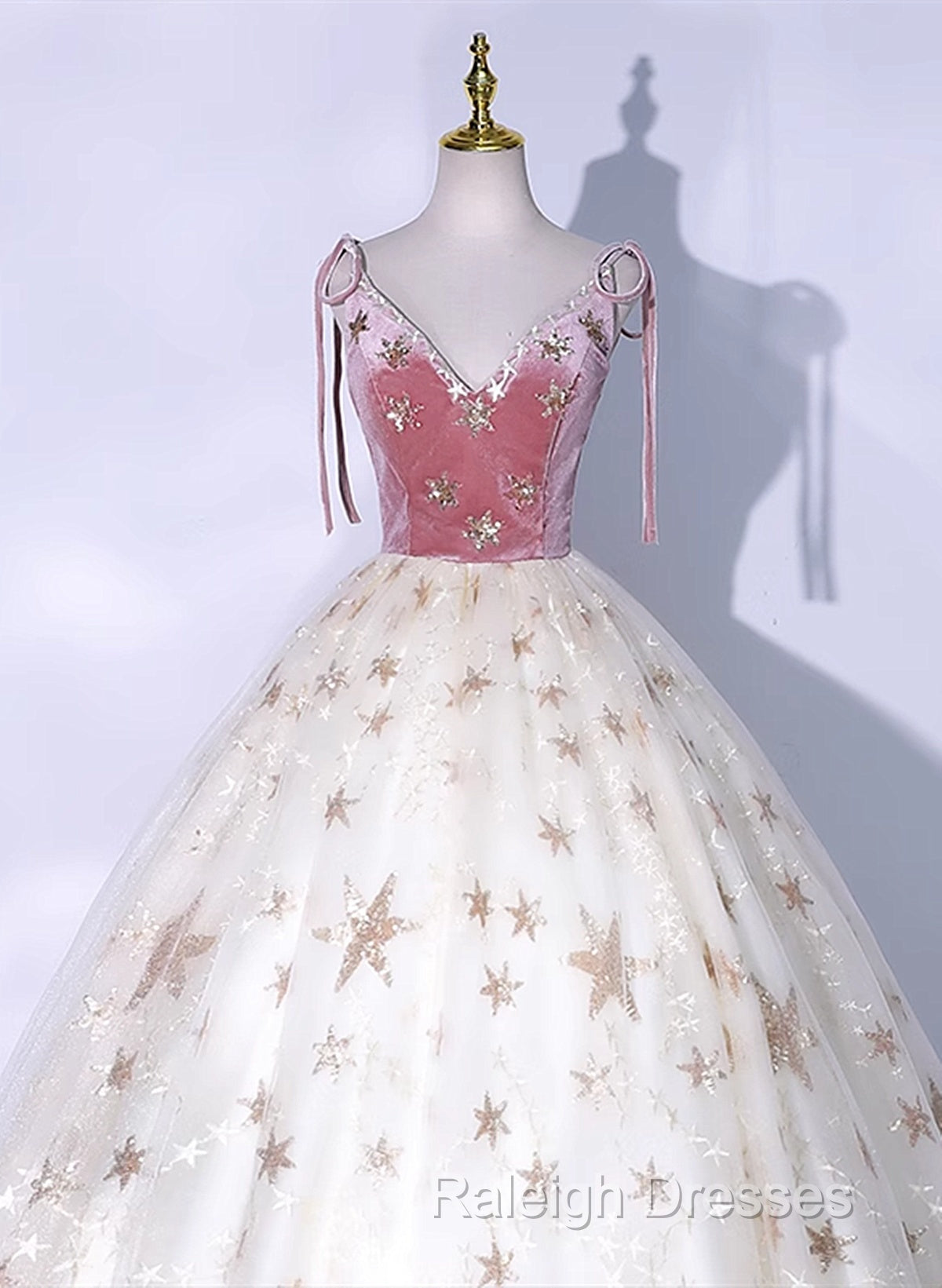 Lovely Ivory Tulle Ball Gown Straps Party Dress, Ivory Sweet 16 Dress Formal Dress Secondary image