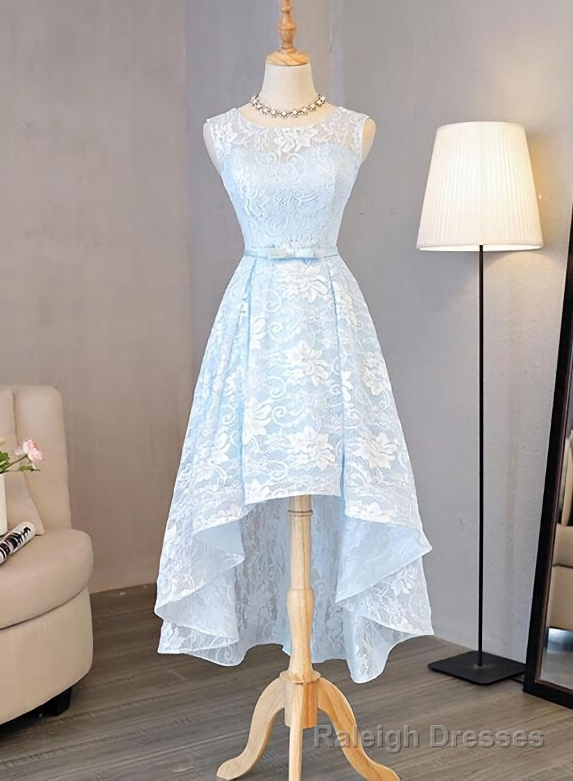 Lovely Light Blue High Low Party Dress , Cute Formal Dress Main image