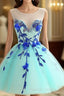 Lovely Light Blue Homecoming Dress, Cute Short Party Dress