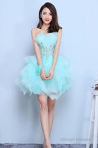 Lovely Mint Green Tulle Short Prom Dress Cute Short Homecoming Dress