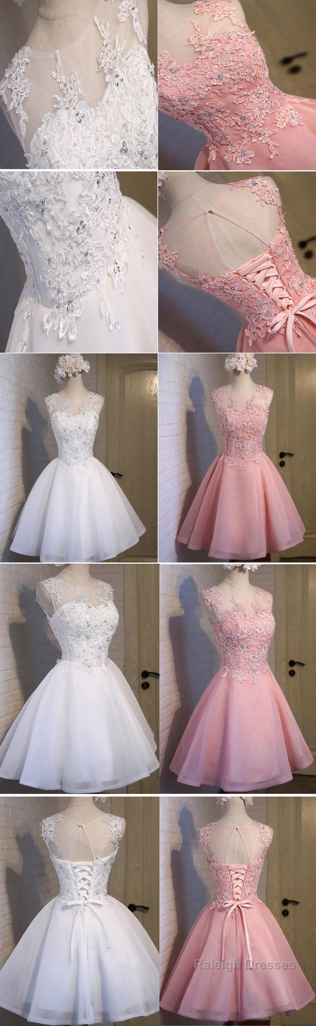 Lovely Pink Appliques Beads Sequins Sleeveless Clairvoyant Outfit Lace Up Back Organza Homecoming Dresses Secondary image