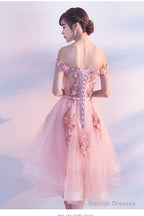 Lovely Pink High Low Party Dress, Tulle Prom Dresses, Homecoming Dress