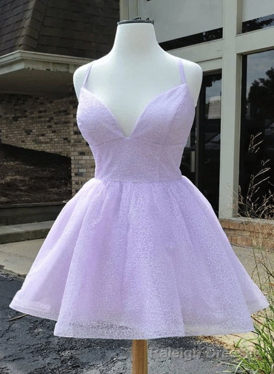 Lovely Purple Tulle Short Homeocoming Dress Purple Prom Dress shops Main image