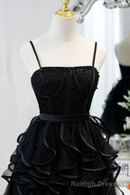 Lovely Spaghetti Strap Tulle Short Prom Dress, A Line Homecoming Dress