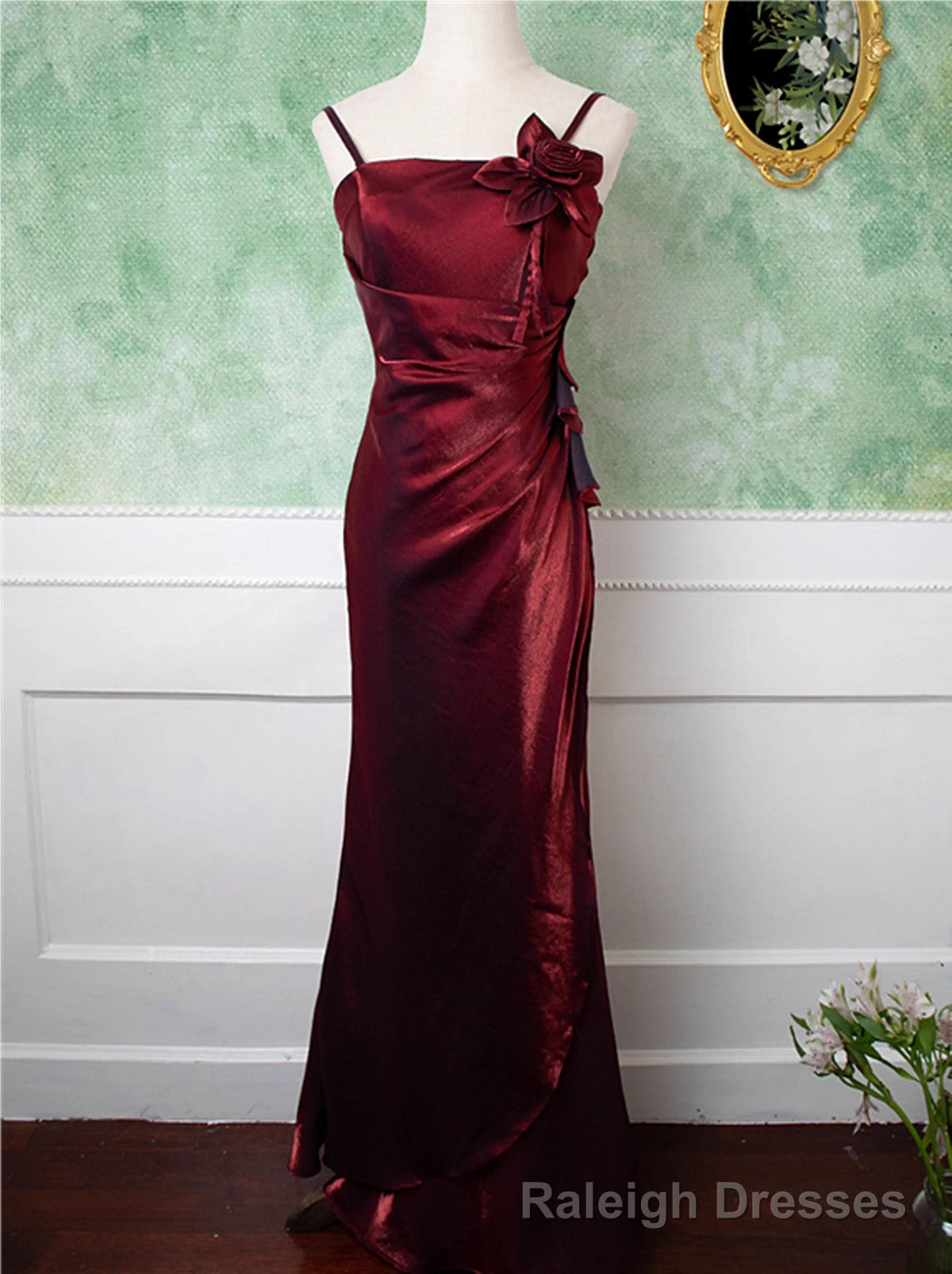 Lovely Straps Simple Long Prom Dress, Vintage Style Floor Length Prom Dress