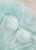 Lovely Sweethart Tulle Long A-Line Formal Dress, Light Blue Tulle Prom Dress