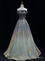 Lovely Tulle Gradient Long Formal Dress Party Dresses, Gradient Evening Party Dresses