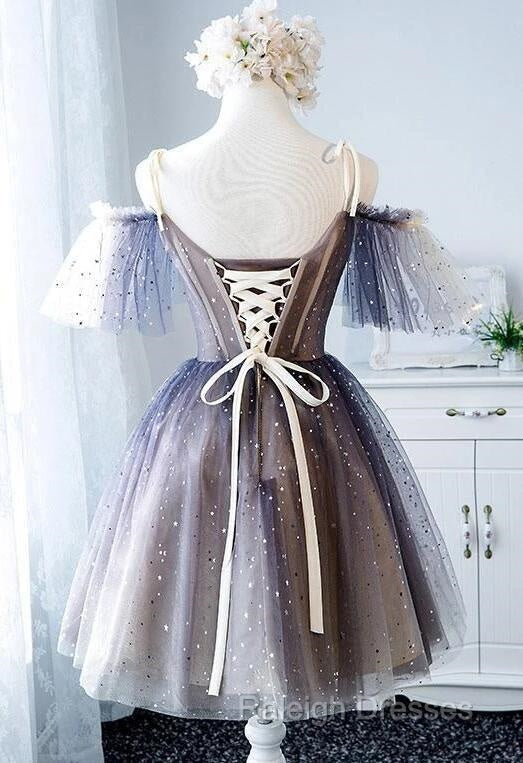 Lovely Tulle Offshoulder Short Prom Dress Lace Up Homecoming Dresses Secondary image