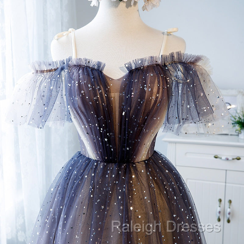 Lovely Tulle Offshoulder Short Prom Dresses, Lace Up Homecoming Dress