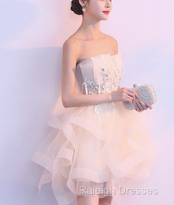 Lovely Tulle Short Prom Dresses Cute Teen Junior Prom Dresses