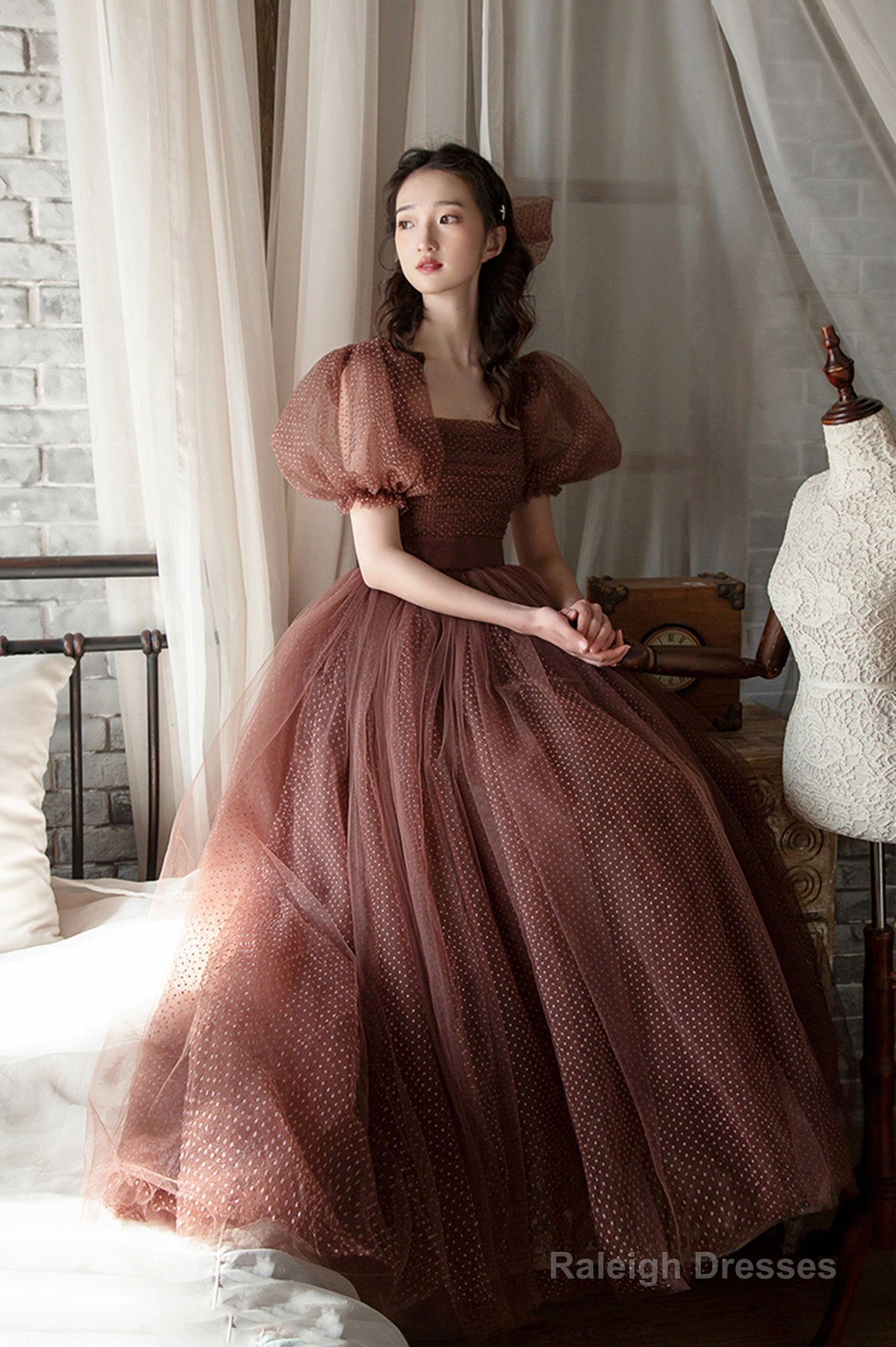 Lovely Tulle Tea Length Graduation Dress, A-Line Party Dress Secondary image