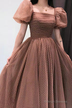 Lovely Tulle Tea Length Graduation Dress, A-Line Party Dress