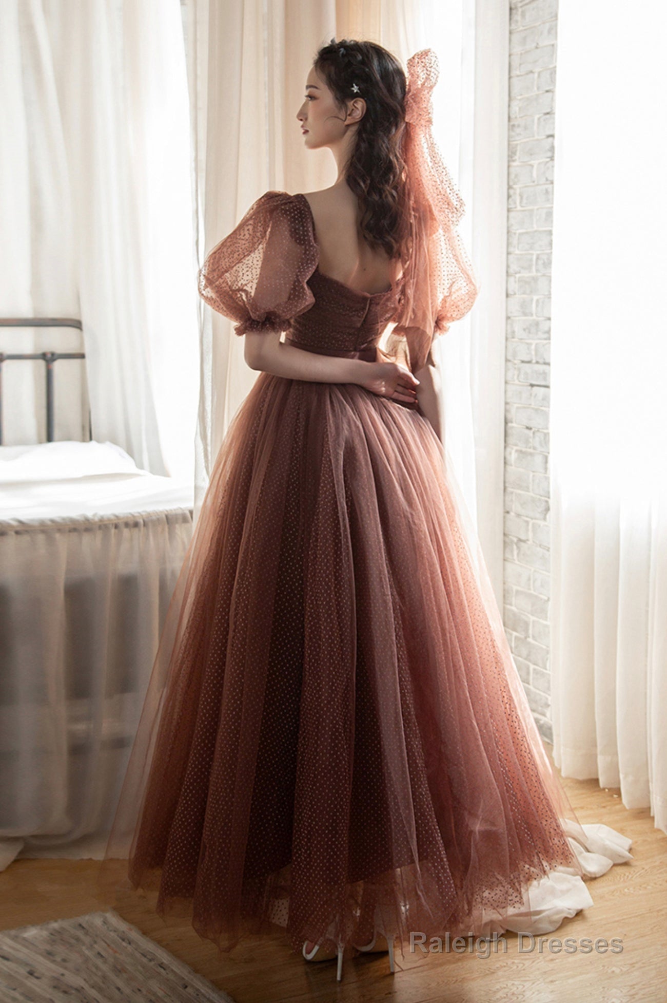 Lovely Tulle Tea Length Graduation Dress, A-Line Party Dress