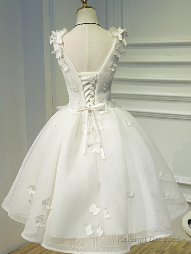 Lovely White Short Graduation Party Dress, Prom Dresses Secondary image