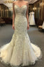 Luxurious Beaded Sweetheart Mermaid Court Train Wedding Dresses Lace Embroidery