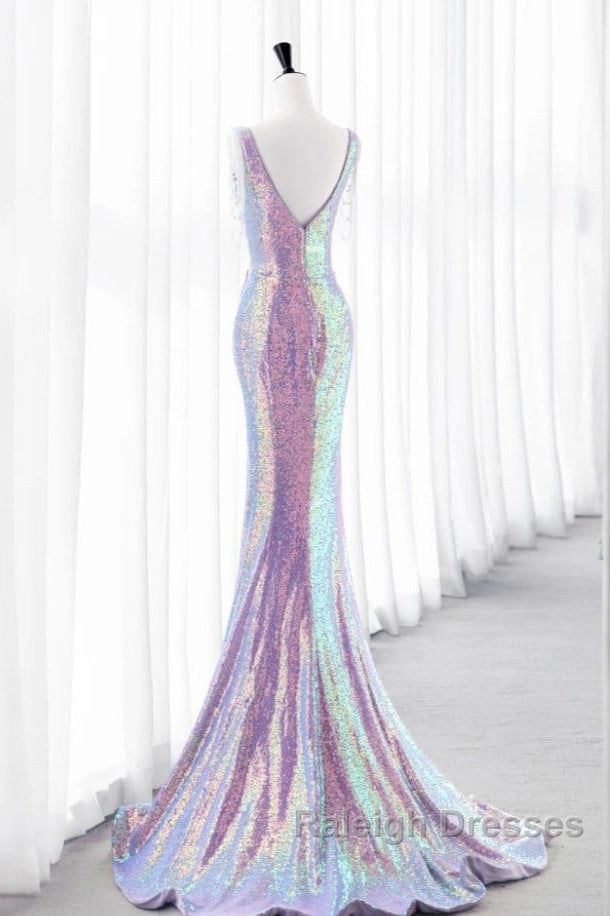 Luxurious Shiny Long Sequin Prom Dresses