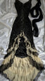 Luxury Beaded Mermaid Prom Dresses V-Neck Ruffle Prom Dresses