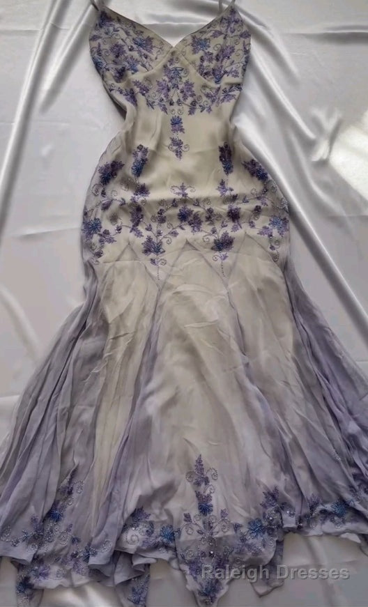 Luxury Beaded Spaghetti Straps Long Prom Dress Secondary image