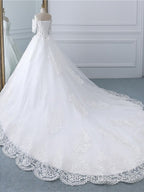 Luxury Lace Vestidos De Novia Ball Gown Wedding Dress Prom Dresses Long
