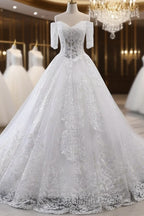 Luxury Lace Vestidos De Novia Ball Gown Wedding Dress Prom Dresses Long
