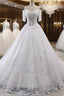 Luxury Lace Vestidos De Novia Ball Gown Wedding Dress Prom Dresses Long