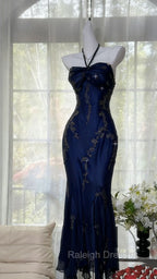 Luxury Purple Mermaid Bead Embroidered Chiffon Long Prom Dress